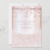 コンフェッティ ガール  ローズゴールド グリッター オンブレ 招待状 (裏面)