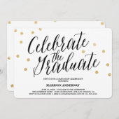 コンフェッティ グラデーション | 卒業式招待状 招待状 (正面/裏面)