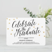 コンフェッティ グラデーション | 卒業式招待状 招待状 (スタンド正面)