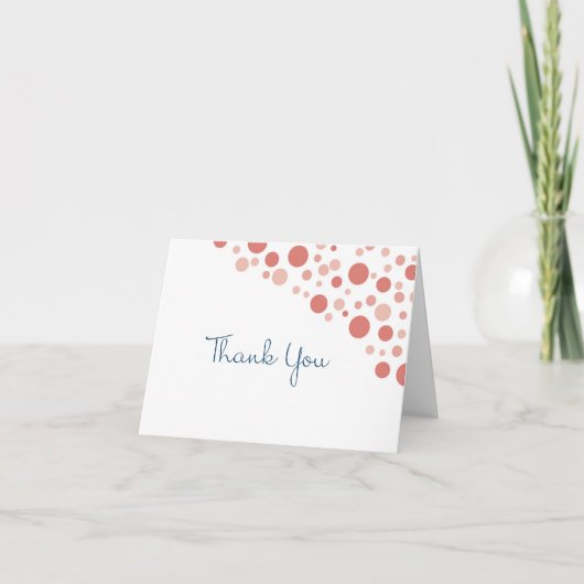 コンフェッティ サンキュ― コーラル サンキューカード (正面)