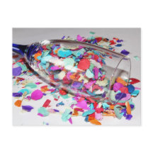 コンフェッティ & シャンパンフルート 新年