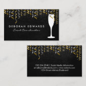 コンフェッティ | シャンペングラス 名刺 (正面/裏面)