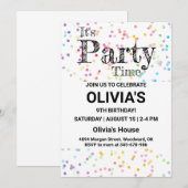 コンフェッティ パーティーの招待状, パーティータイムだよ, カラフル 招待状 (正面/裏面)