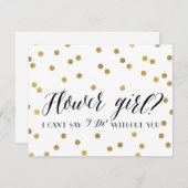 コンフェッティ フラワーガール | ブライズメイド 招待状 (正面/裏面)