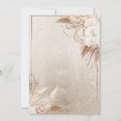 コンフェッティ ボーホー フラワー パンパス 30歳の誕生日パーティー 招待状 (裏面)