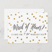 コンフェッティ メイド オブ オナー | ブライズメイド 招待状 (正面/裏面)