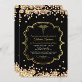 コンフェッティ メディカル 卒業 招待 招待状 (正面/裏面)