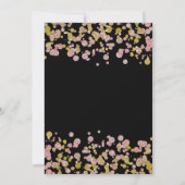 コンフェッティ ローズゴールド ウェディング シャワー 招待状 (裏面)