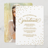 コンフェッティ | 卒業パーティー招待状 招待状 (正面/裏面)