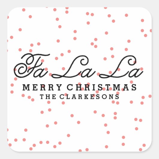 コンフェッティ |手書きの休日封筒用シール スクエアシール (正面)