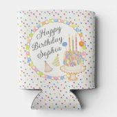 コンフェッティ 誕生日パーティーのデザート 缶クーラー (裏面)