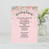 コンフェッティ 17歳の誕生日パーティー 招待状 (スタンド正面)