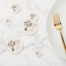 コンフェティ・テディ・レヴァ・アン・ニーニョ・デ・ベビー・シャワー・アン・エス コンフェッティ