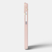 コンフェティ、ローズゴールドの筆跡 ピンクのフラミンゴ Case-Mate iPhoneケース (裏面 / 左)