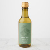 コンフエレガントロアフローラセージ緑結婚式の引き出物 ワインラベル (正面)