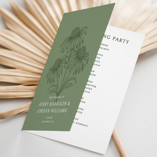 コンフエレガントロワーボタニカルセージ結婚グリーン プログラム