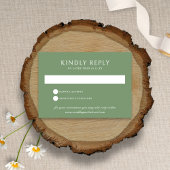 コンフエレガントロワーボタニカルセージ結婚グリーン 出欠カード