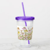 コンフォレガールフローラ植物芸術水彩画 アクリルタンブラー (左)