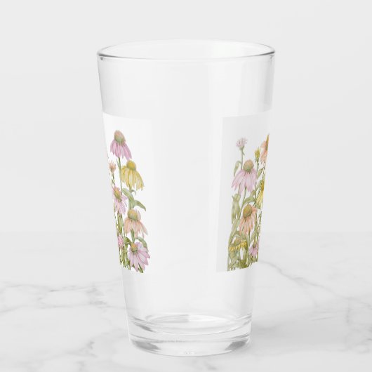 コンフォレガールフローラ植物芸術水彩画 タンブラーグラス (右)