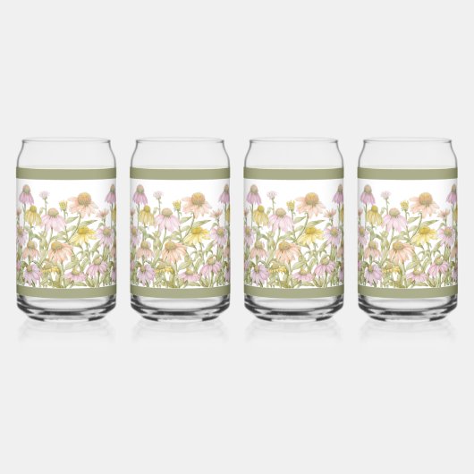 コンフォローズデイジーフローラ植物芸術 ガラス缶 (裏面)