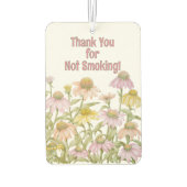 コンフォローボタニカルウォーターパーソナライズされたアート カーエアーフレッシュナー (裏面)