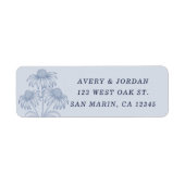 コンフロアーダスティブルー結婚ズ差出人住所 ラベル (正面)
