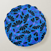 コンフロアー紙吹雪オンパラダイスブルー ラウンドクッション (裏面)