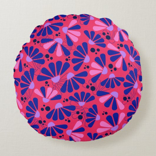 コンフロアー紙吹雪オンラズベリー ラウンドクッション (正面)