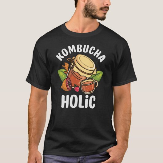 コンブチャホリックのキノコ茶スコビー Tシャツ (正面)