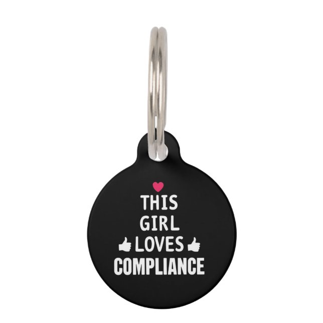 コンプライアンスが大好き可愛いギフトforリスク ペット　ネームタグ (正面)