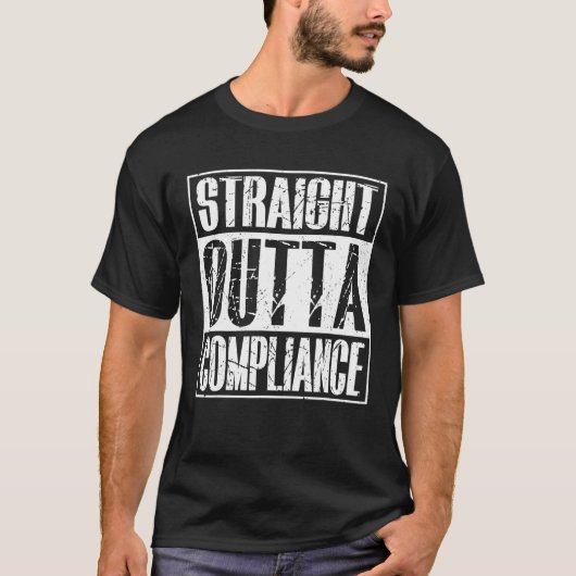 コンプライアンスに関する混乱からコンプライアンスに直結 Tシャツ (正面)
