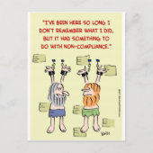 コンプライアンス不ぶら下がった遵守の囚人 ポストカード (正面)