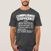 コンプライアンス担当名詞不調プレゼント業務クールパパ Tシャツ (正面)