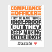 コンプライアンス担当者私は何かを作るおもしろい シール (シート)