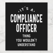 コンプライアンス担当者職種ギフト ワインラベル (シングルラベル)