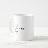 コンプライアンス コーヒーマグカップ (正面左)