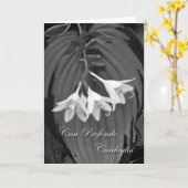 コンプロフォンドコルドリオ悔やみや弔慰インホイタリアンスタ カード (黄色い花)