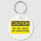 コンベヤの上を歩かないでサイン キーホルダー (正面)