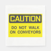 コンベヤの上を歩かないでサイン スタンダードランチョンナプキン (正面)