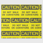 コンベヤの上を歩かないでサイン ラッピングペーパー (フラット)