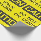 コンベヤの上を歩かないでサイン ラッピングペーパー