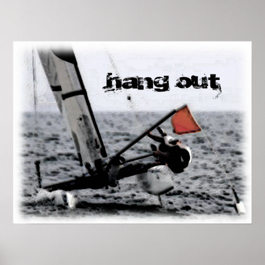 コンペティションセーリングカタマラン写真 ポスター (正面)