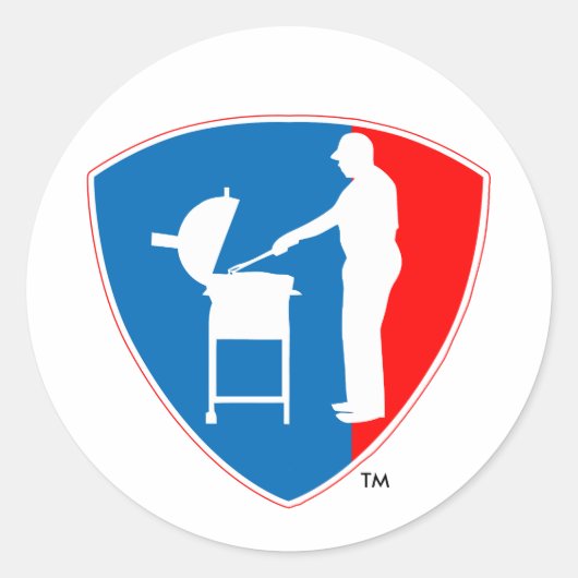 コンペティションBBQ、ステッカー ラウンドシール (正面)