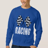 コンペ市松模様にティ用の2つのレーシングフラグ5 スウェットシャツ (正面)