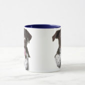 コンボのコーヒーマグ、カスタム犬の写真 マグカップ (中央)