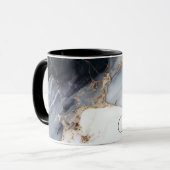 コンボパーソナライズされたマグカップ：黒、白、金ゴールド マグカップ (正面左)