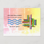 コンボ投票しない、不平を言わない;強い女性 ポストカード (正面)