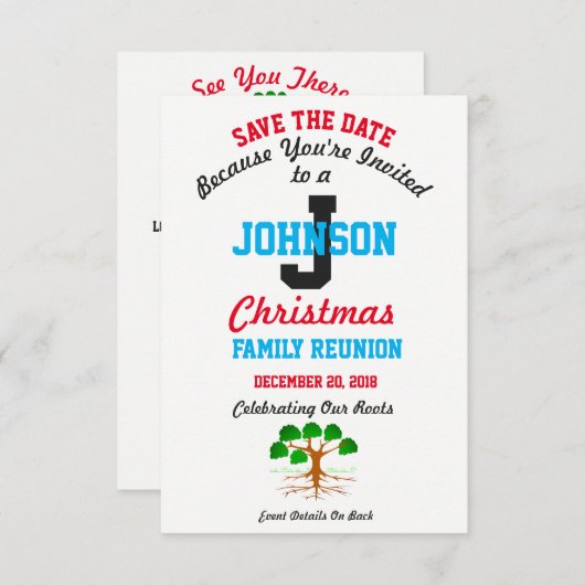 コンボ日付の招待状を救って下さい-家族会- セーブザデート (正面/裏面)