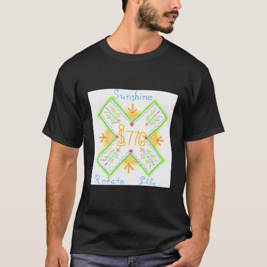 コンボ日照回転寿命とBeタイムスピンゴールN Tシャツ (正面)