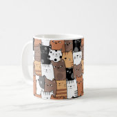 コンボ熱狂するマグ – Cat Lady コーヒーマグカップ (正面左)